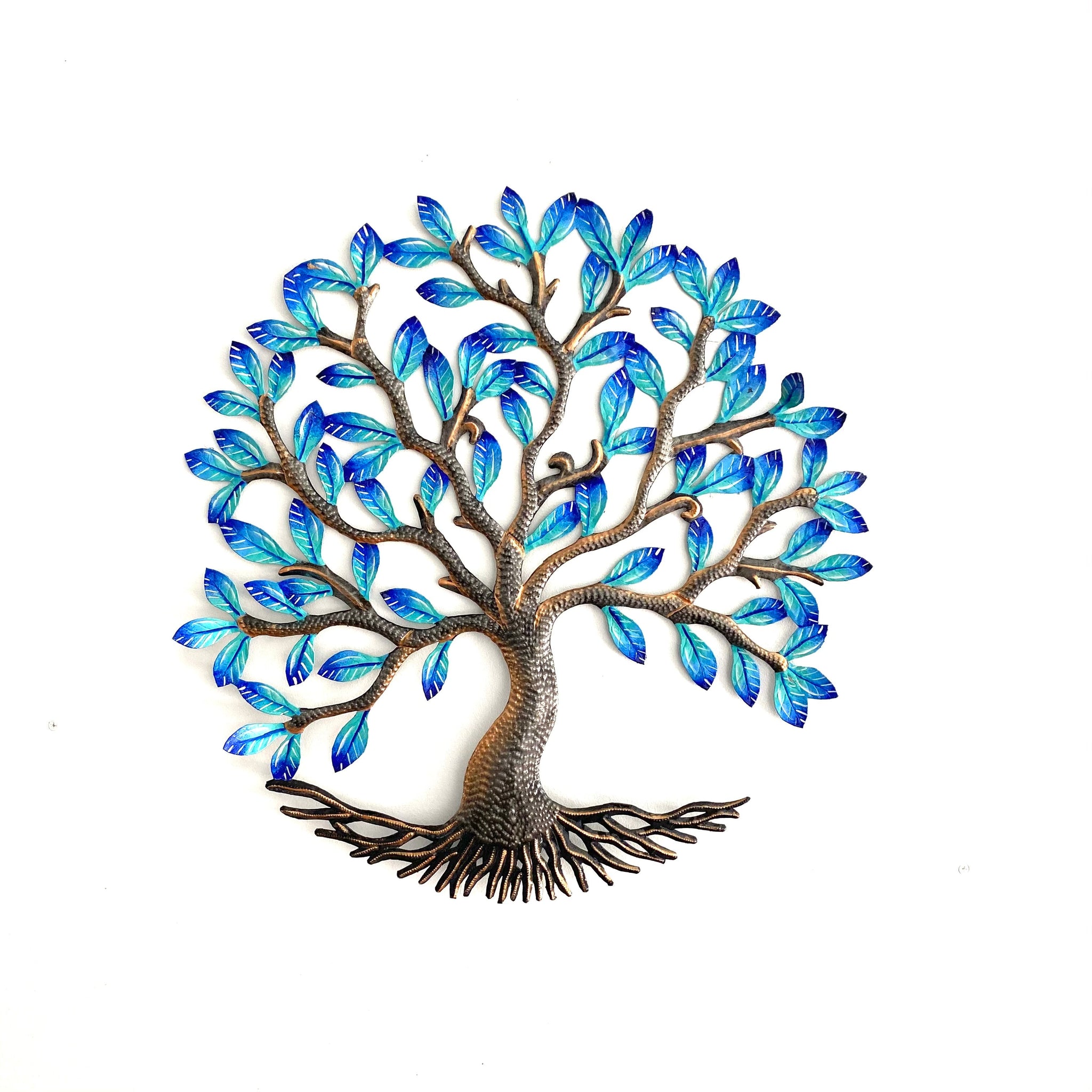 Haitian handmade metal tree of life wall art