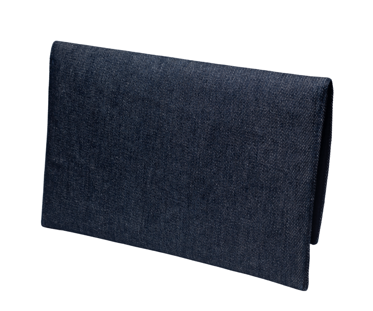 Blue Handmade Women Clutch Purse with Coastal style paint