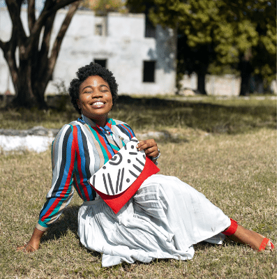 Handmade Women Clutch Purse White and Red with Black Stripe