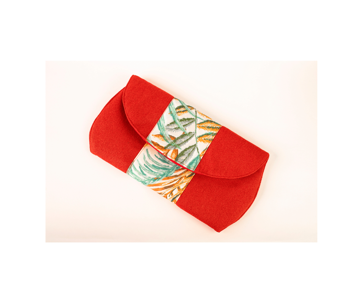 Red Handmade Women Clutch Purse