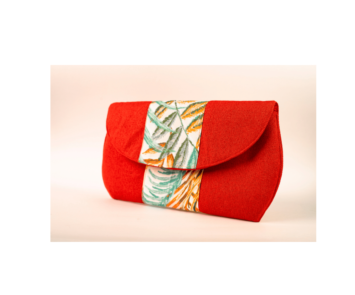 Red Handmade Women Clutch Purse